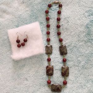 Hand made necklaces and pierce earring